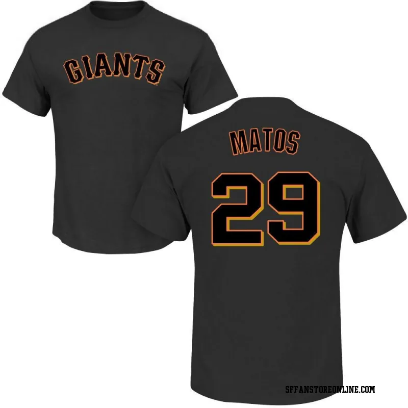 Black Men's Luis Matos San Francisco Giants Roster Name & Number T-Shirt