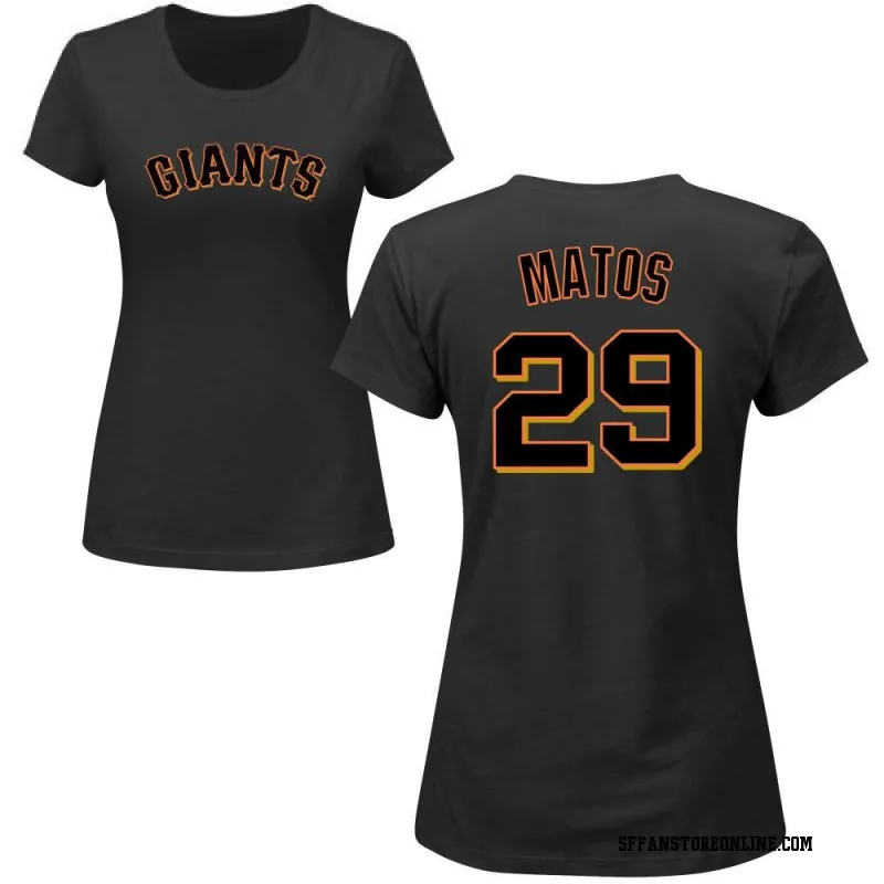 Black Women's Luis Matos San Francisco Giants Roster Name & Number T-Shirt