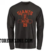 Black Youth Luis Matos San Francisco Giants Base Runner Long Sleeve T-Shirt