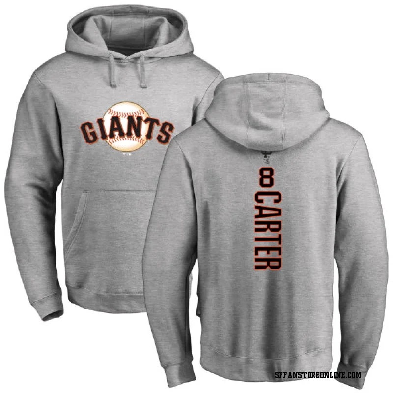 Men's Gary Carter San Francisco Giants Ash Backer Pullover Hoodie