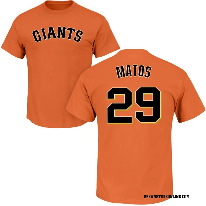 Orange Men's Luis Matos San Francisco Giants Roster Name & Number T-Shirt